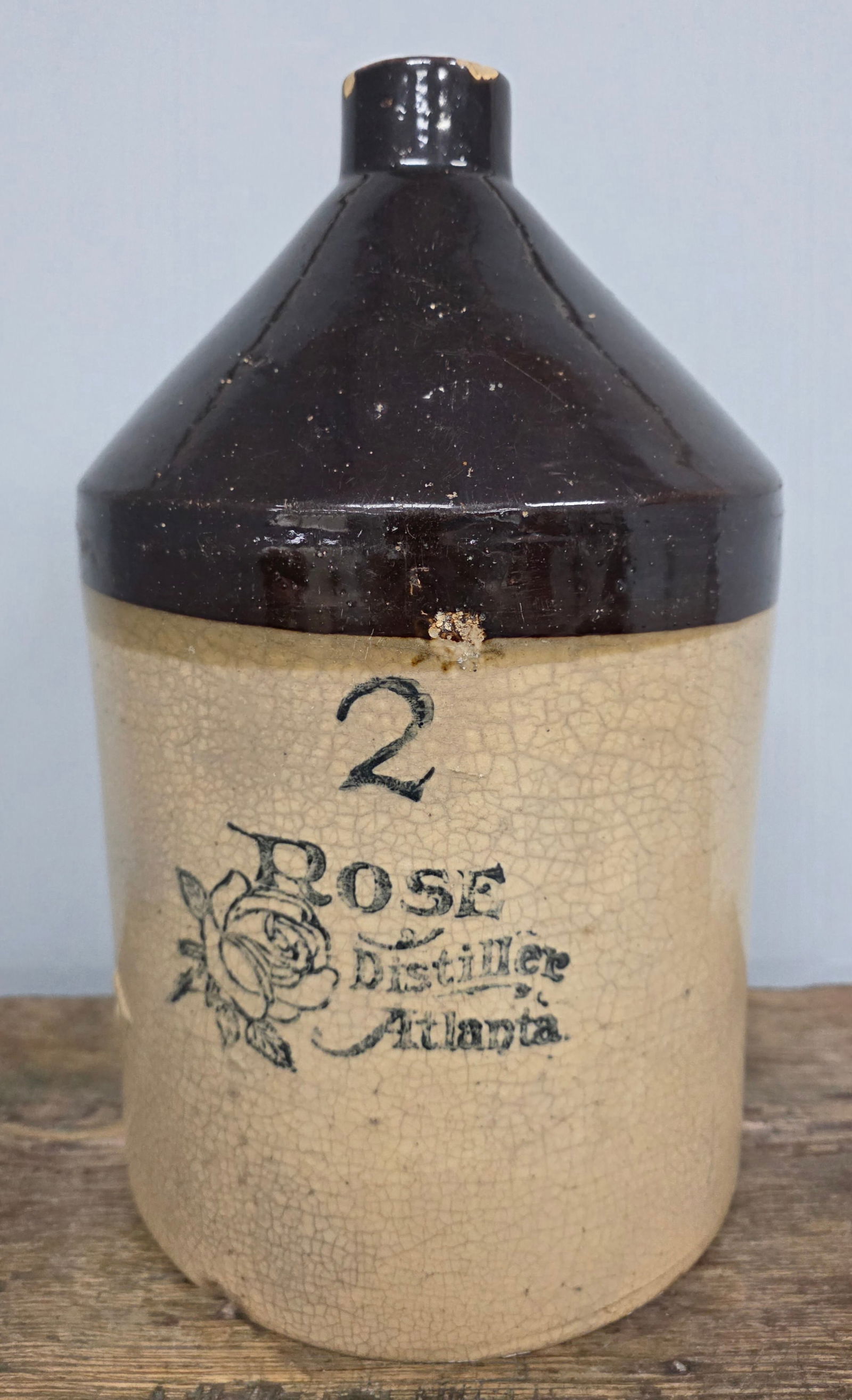 R.M. Rose Distiller Atlanta 2 Gal Stencil Jug (1 of 4)