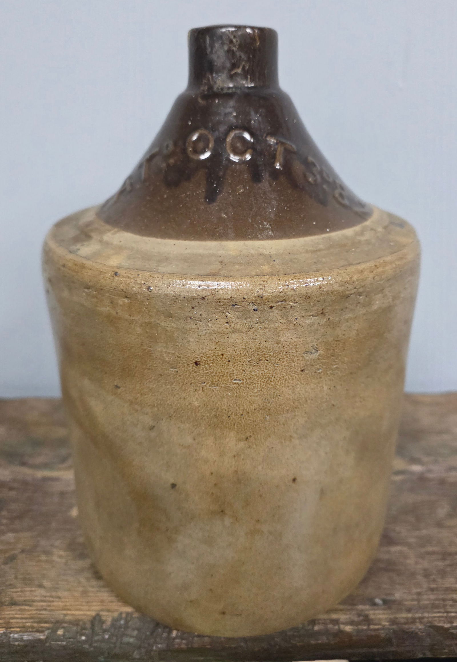 1 Gallon Whiskey Jug Dated OCT 3rd 1882 (1 of 4)