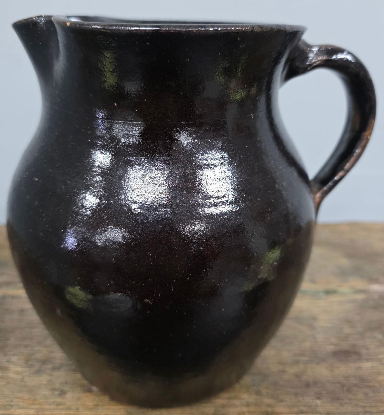 H Henry Pottery Signed EJ Brown Pitcher - 2