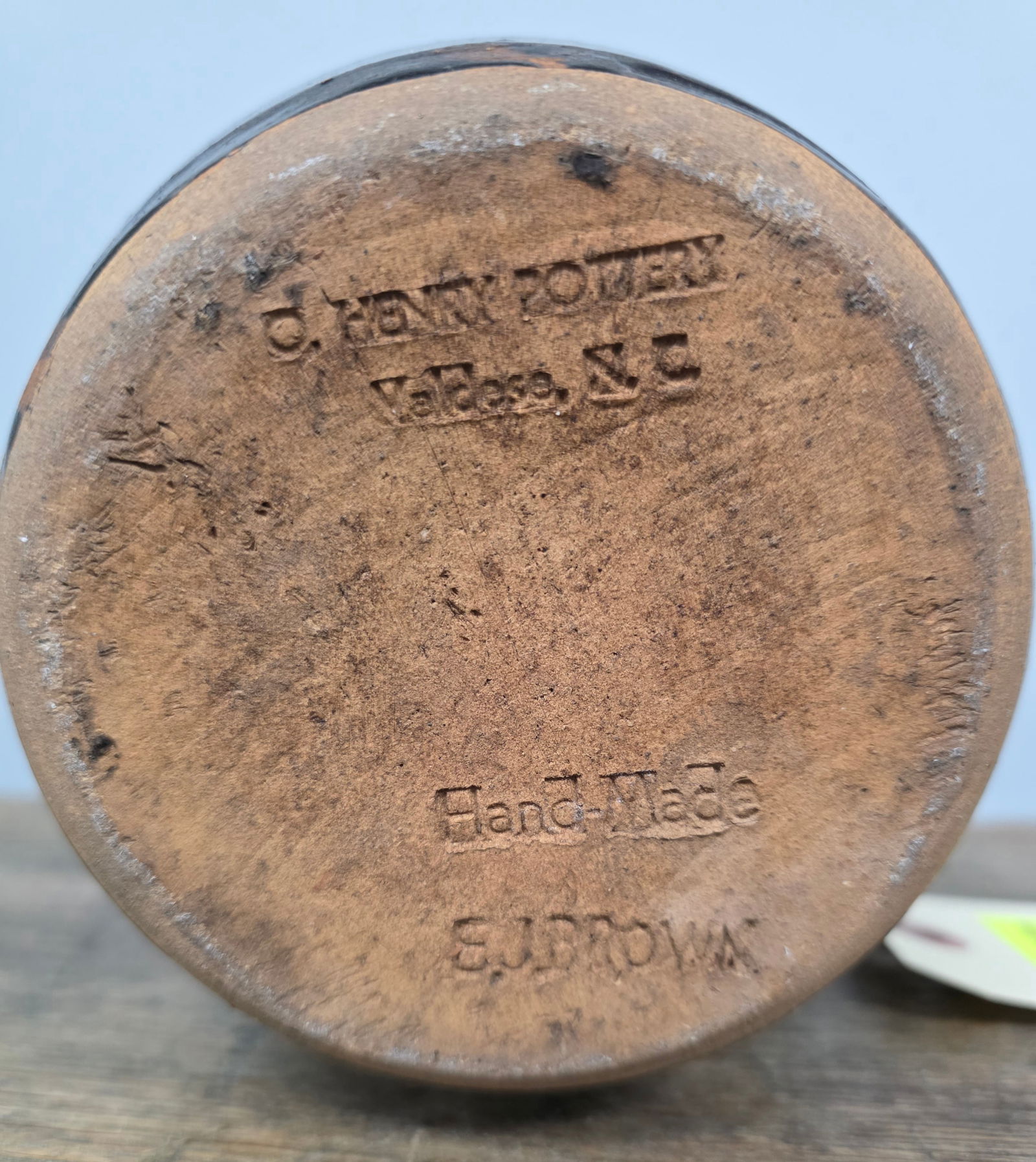 H Henry Pottery Signed EJ Brown Pitcher - 5