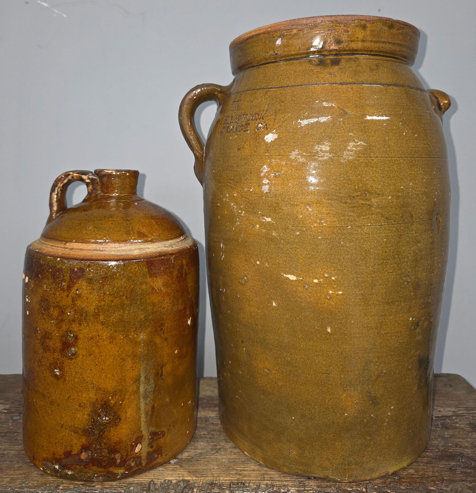 E L Stork 4 Gal Churn & 1 Gal Jug (1 of 4)