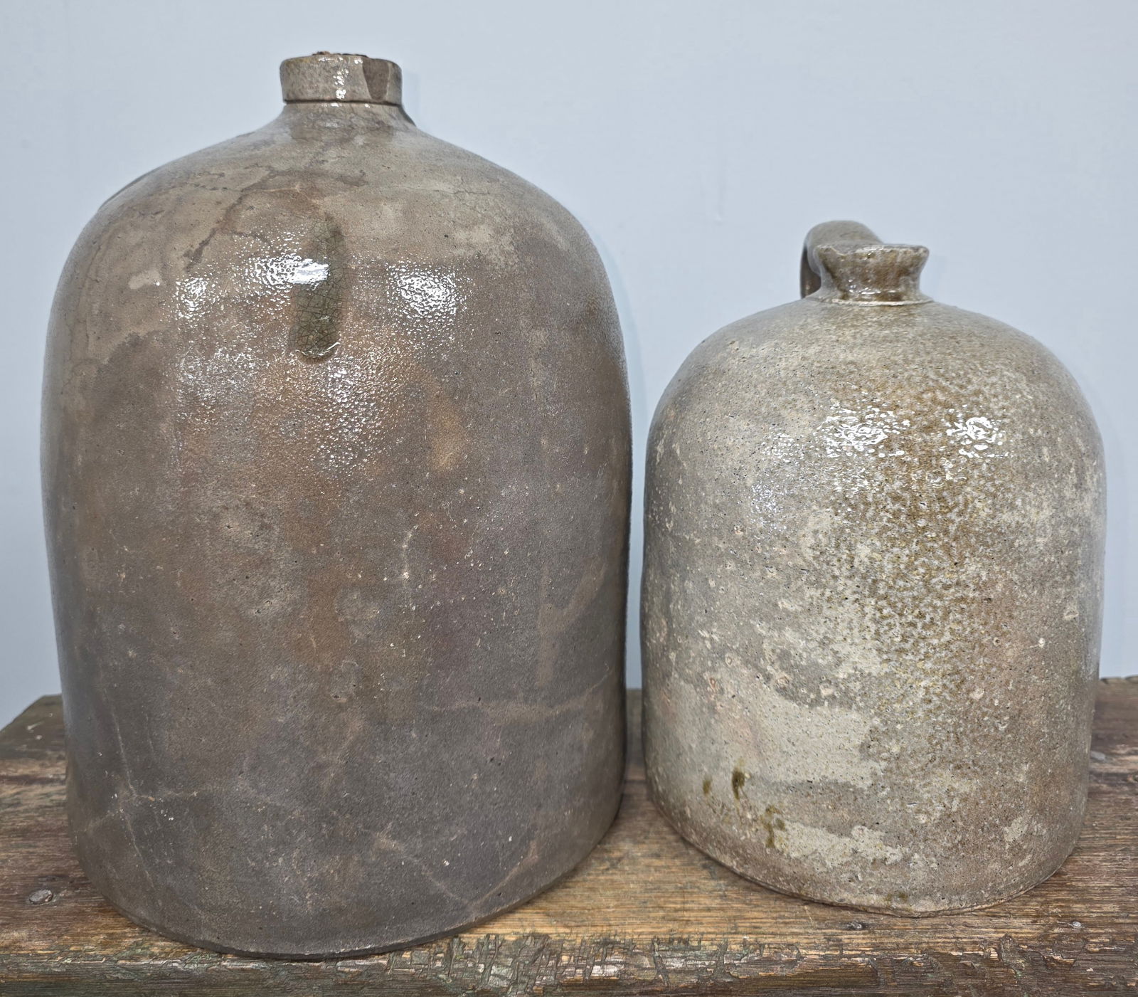 1870's Atlanta, Ga Salt Glaze Jug Lot of 2 (1 of 4)