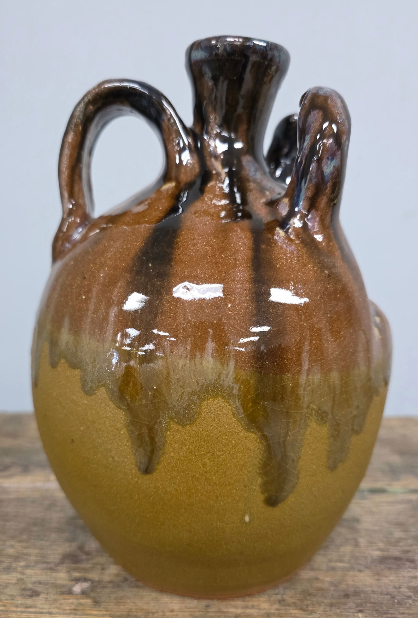 Mike Williamson Devil Pumpkin Face Jug - 2