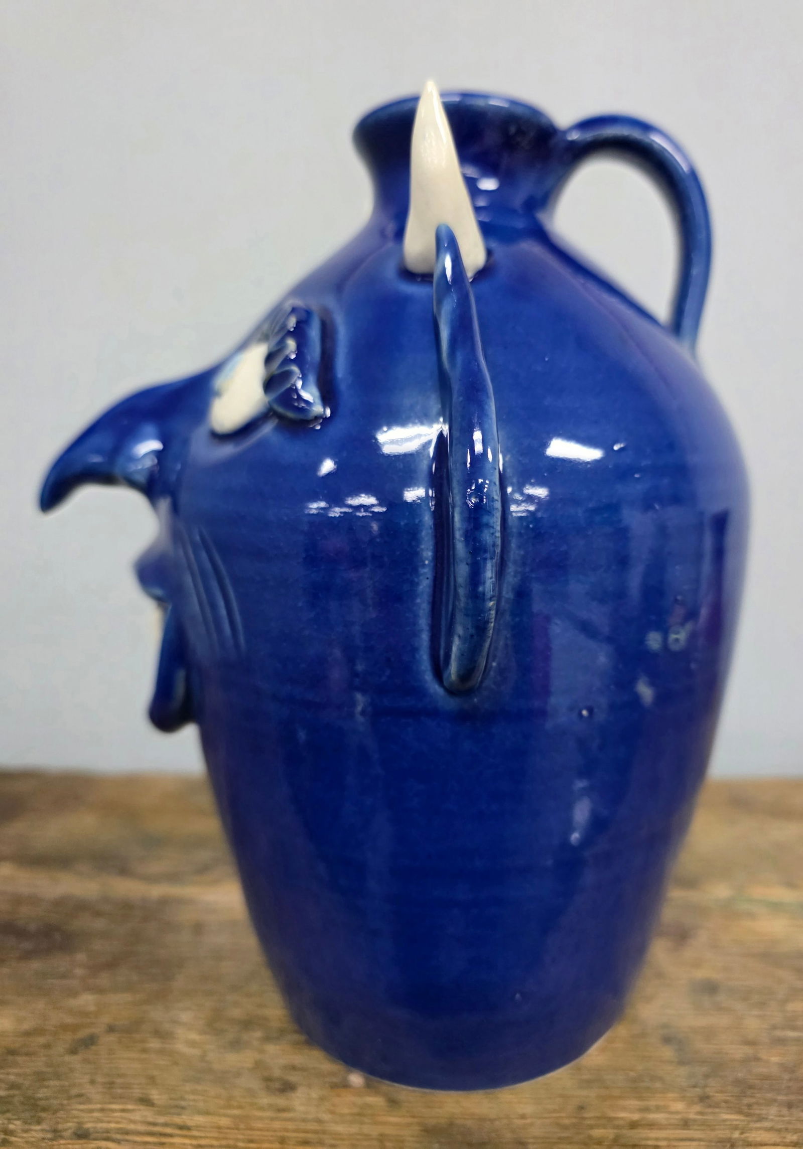 Ottis Norris Blue Devil Face Face Jug - 3