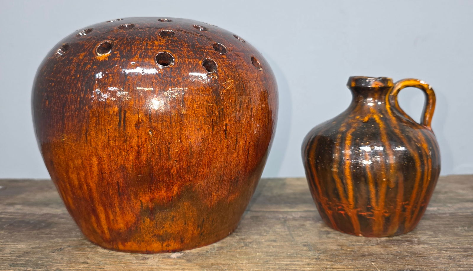 1920-40s AR Cole Chrome Red Glazed Pottery Lot (1 of 7)