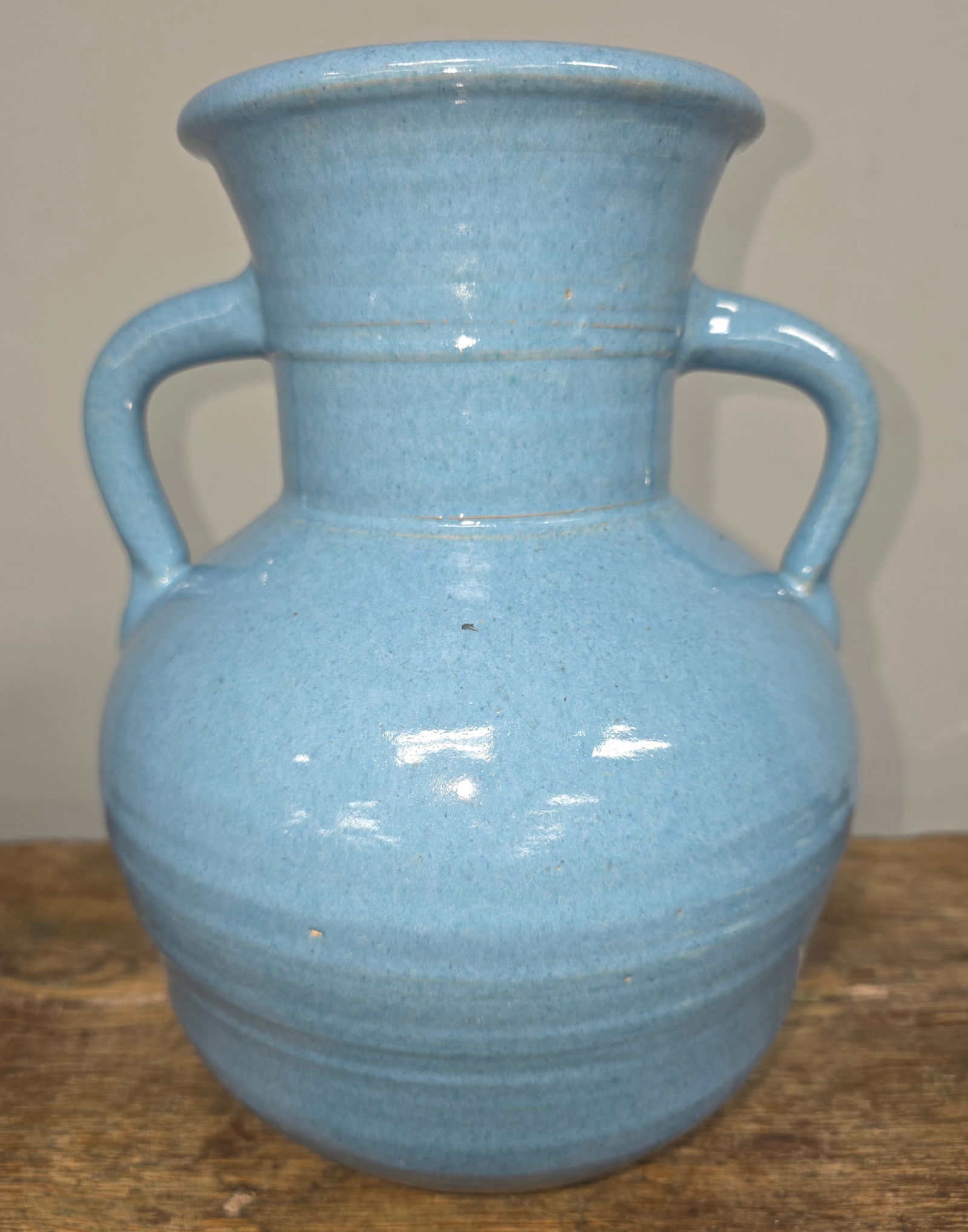 Sunset Mountain Signed Blue Vase (1 of 6)