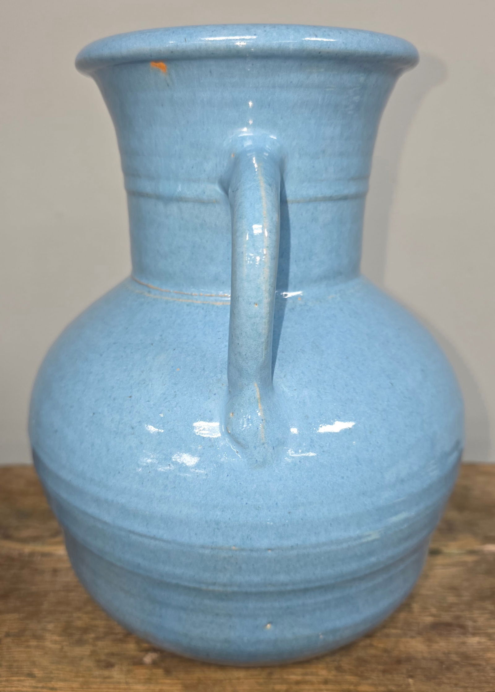 Sunset Mountain Signed Blue Vase - 4
