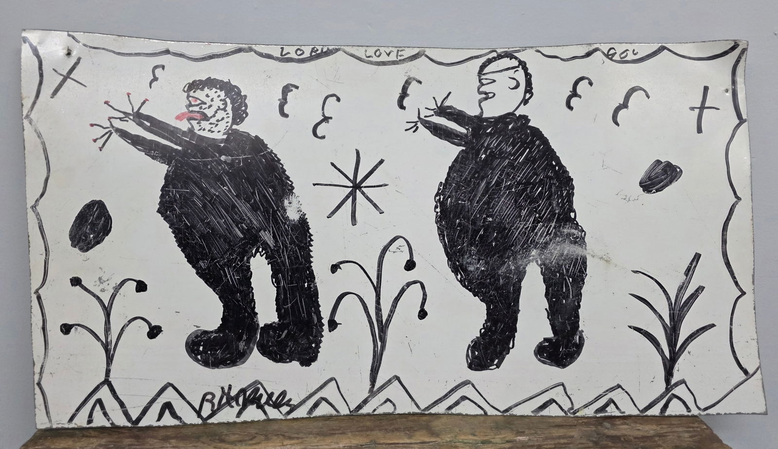 RA Miller Folk Art Marker Drawing (1 of 2)