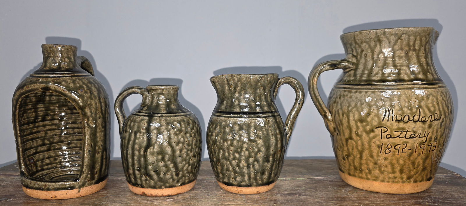 AG Meaders Folk Pottery Lot of 4 (1 of 5)
