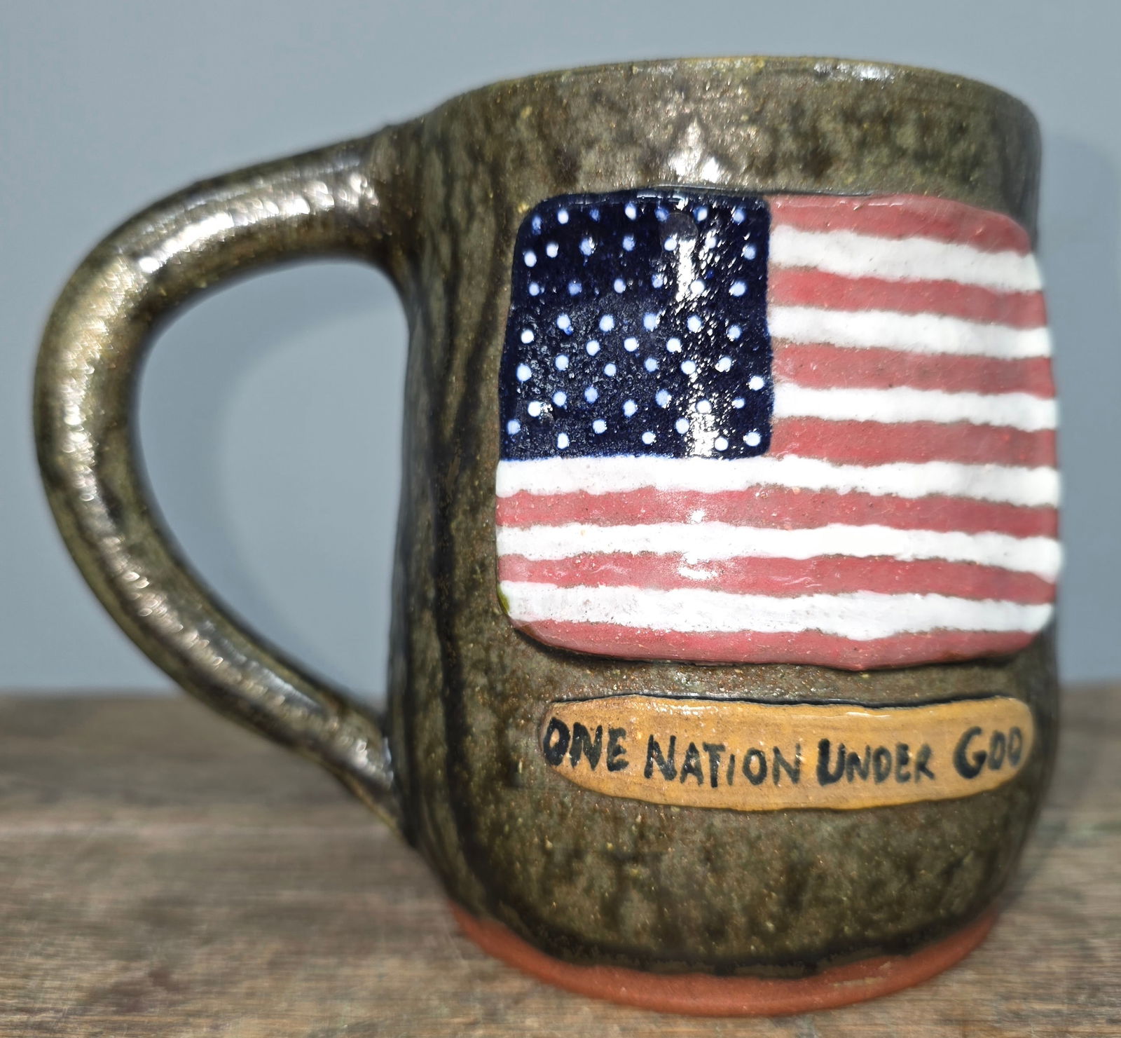 Brian Wilson Patriotic Coffee Mug 2002: Brian Wilson Patriotic Coffee Mug 2002 made just before 9-11-02, no damage. Standing: 4 1/2" Tall