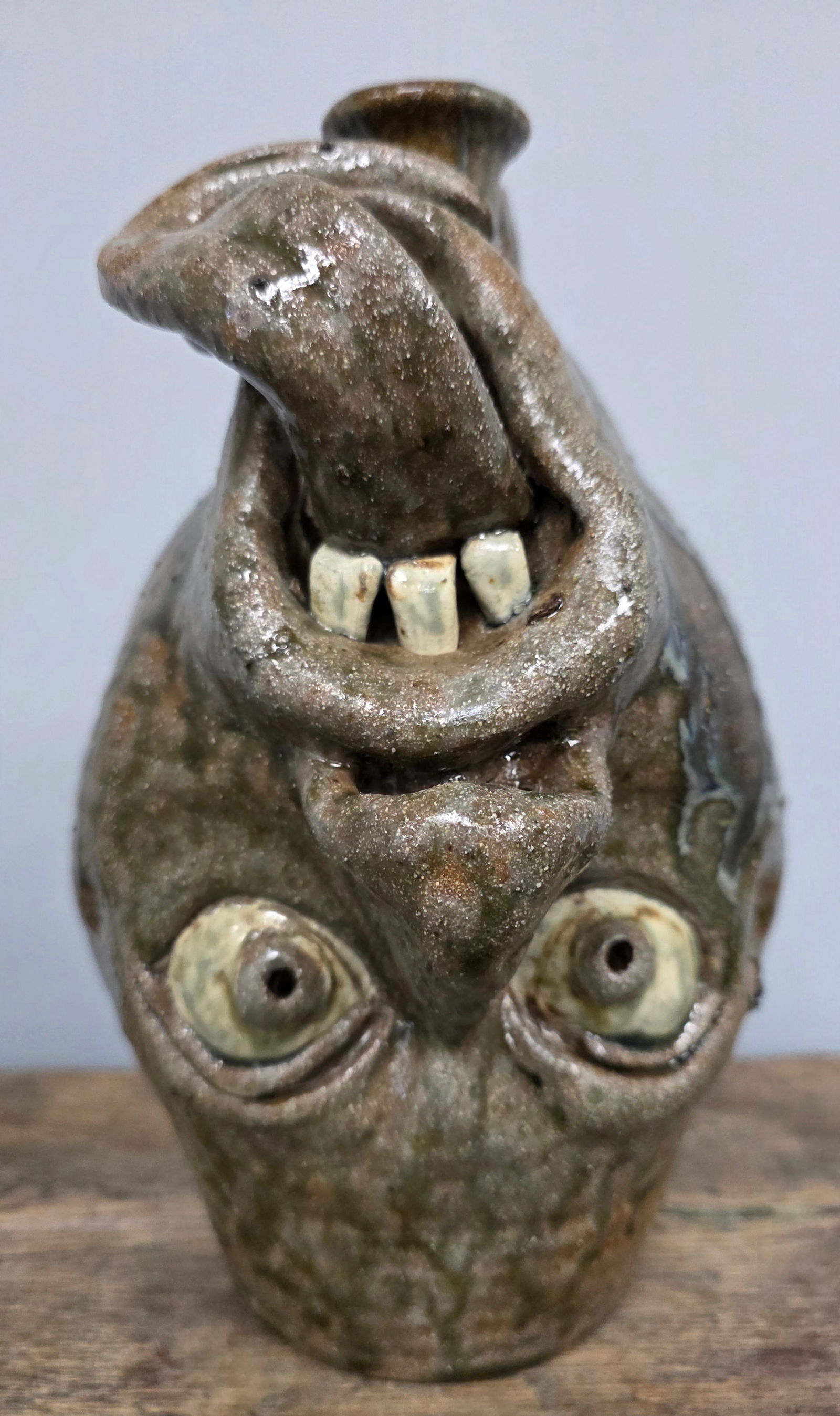 W.A. Flowers Fok Pottery Face Jug (1 of 5)