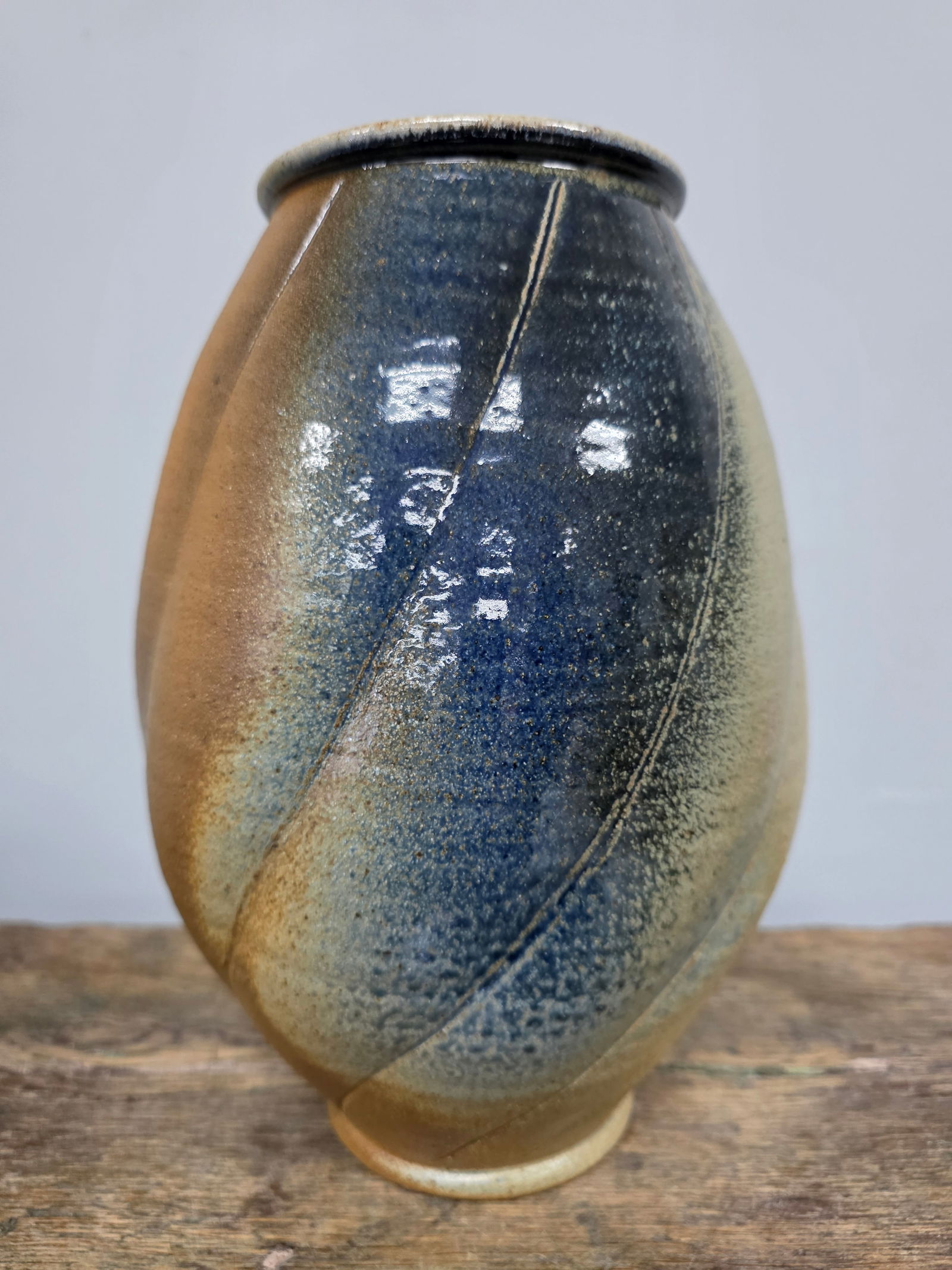 1999 Ben Owen III Decorated Vase: 1999 Ben Owen III Decorated Vase. Standing 10 5/8" tall.