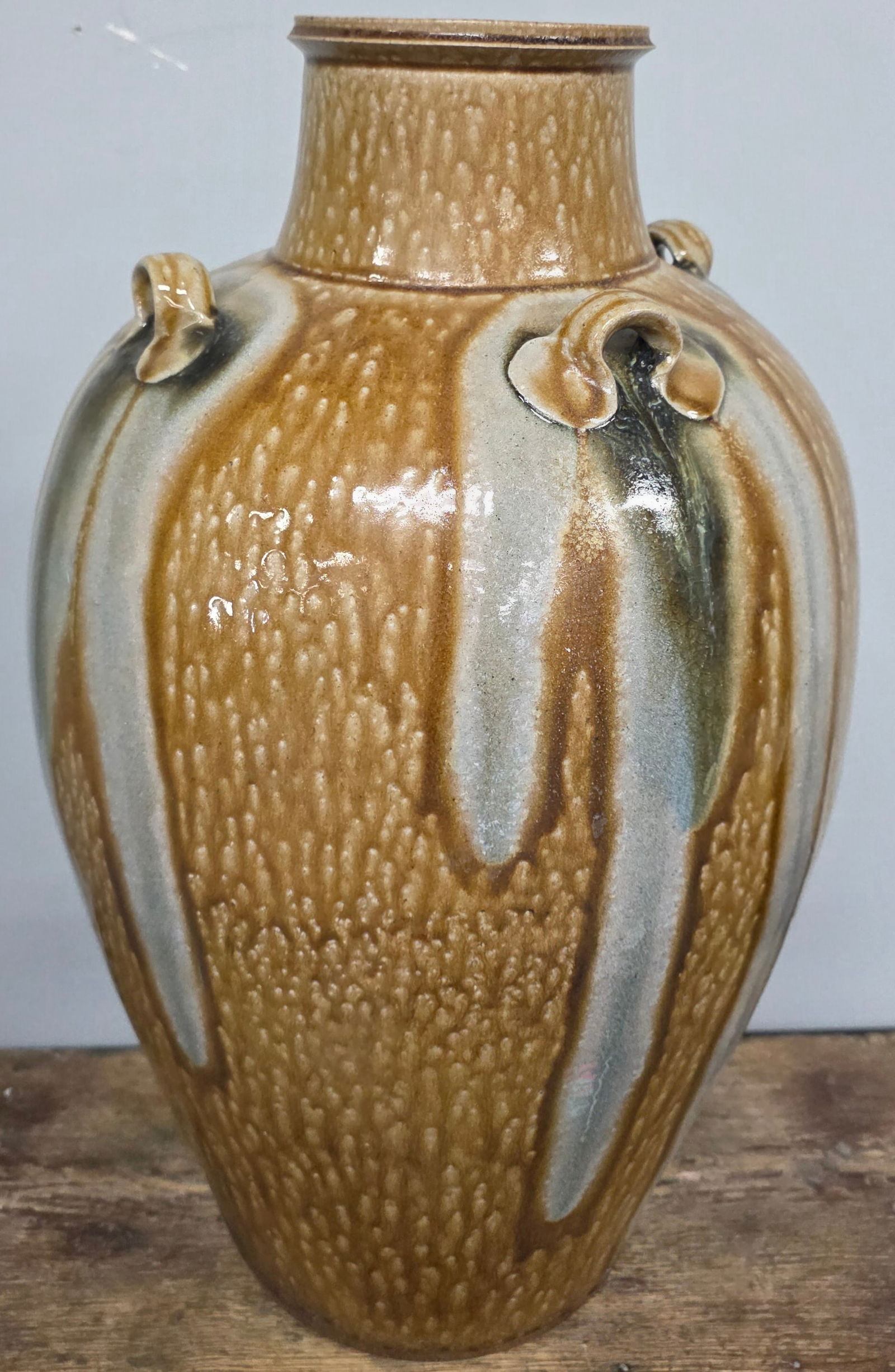 Daniel Johnston Seagrove NC Four Handle Jar (1 of 4)
