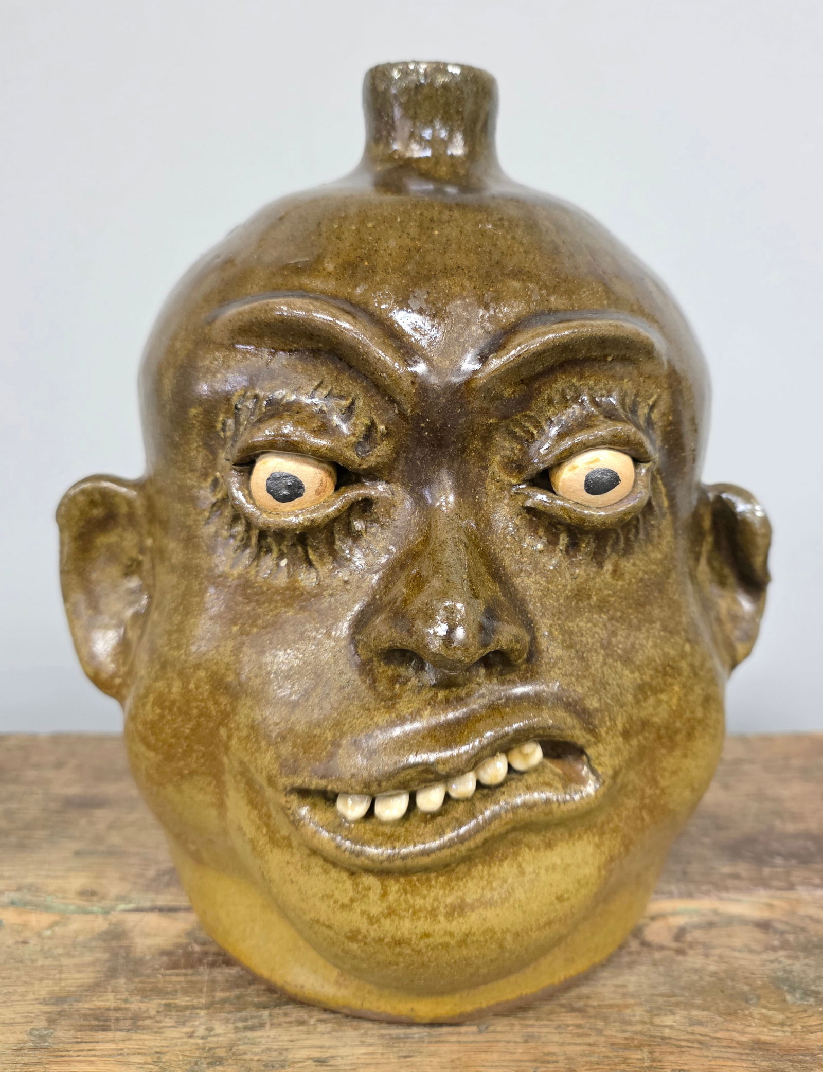 Fine Lanier Meaders Folk Pottery Face Jug (1 of 7)