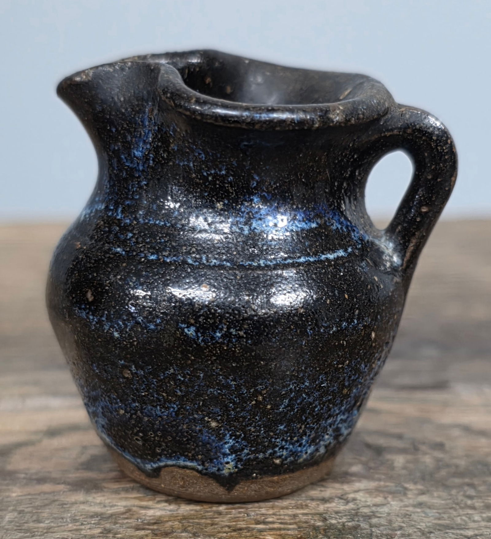 Rare North Carolina Rtile Pitcher 2 1/2" Tall: Fine and Rare North Carolina Rutile Glazed Pitcher 2 1/2" Tall from the 1890-1900s time period. Scarce size and glaze. Standing: 2 1/2" Tall