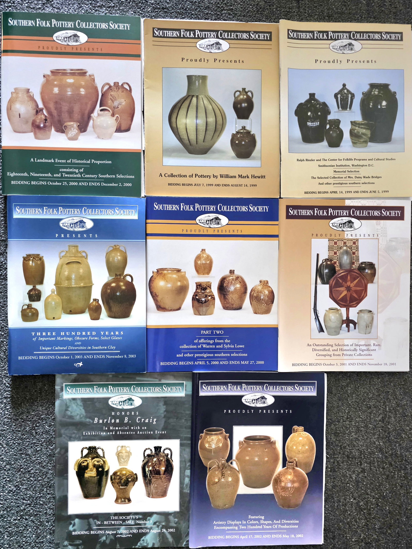 7 Southern Folk Pottery Auction Catalogs (1 of 2)