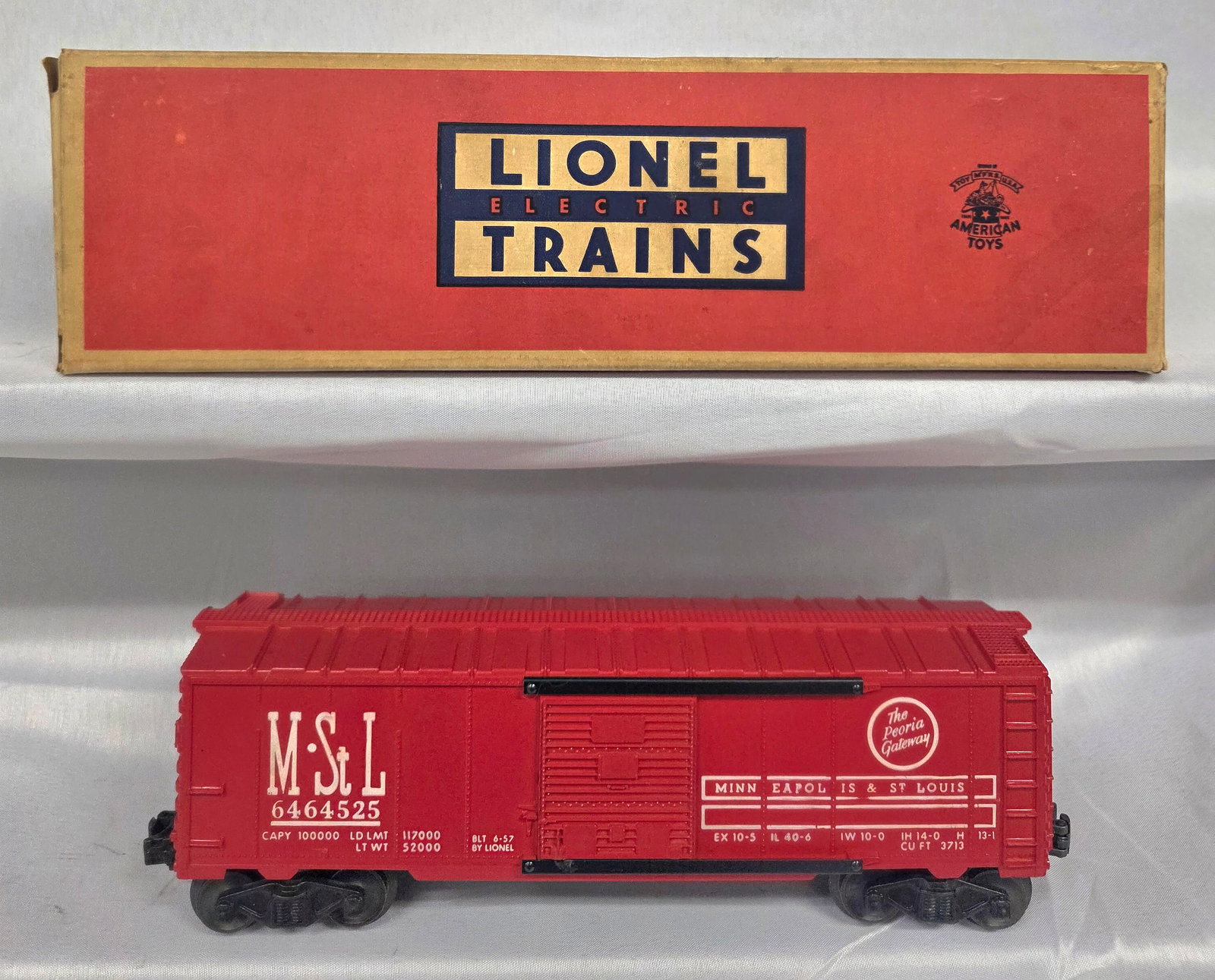 Lionel Postwar 6464-525 M & St. L Boxcar (1 of 6)