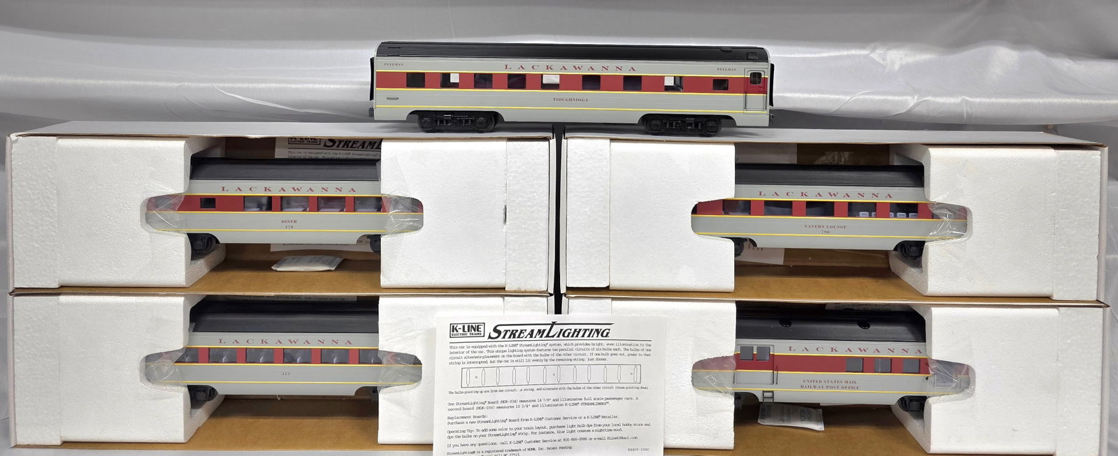 K-Line Lackwanna Alum Passenger Car Set of 5 (1 of 11)