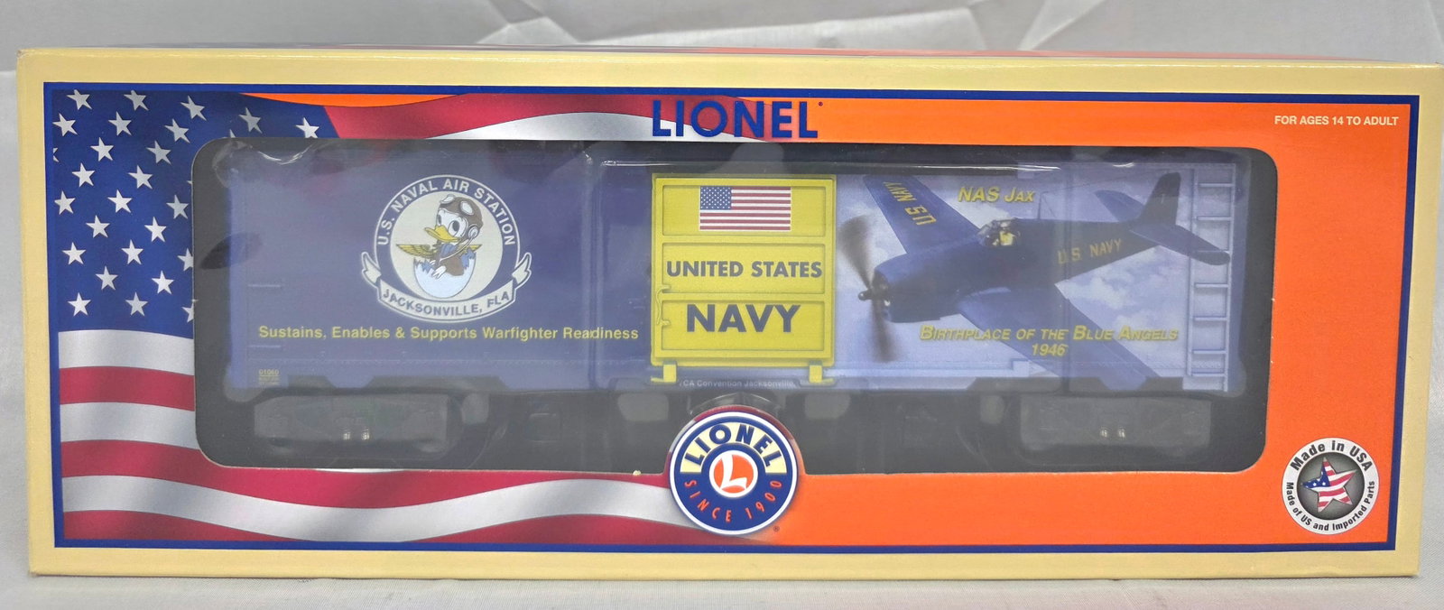 Lionel TCA NAS Jax Blue Angels 2020 Convention Car: Lionel #2001060 TCA NAS Jax Blue Angels 2020 Convention Car (NIB). Limited Edition-only 105 made. In C-10 Condition.