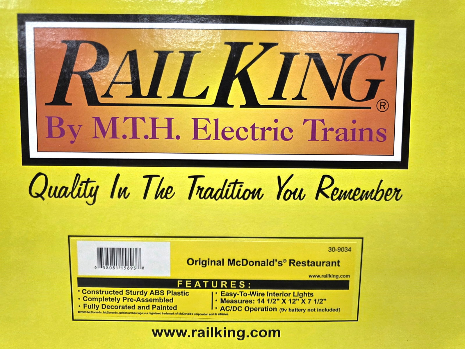 MTH McDonald's Restaurant Train Layout Accessory - 2