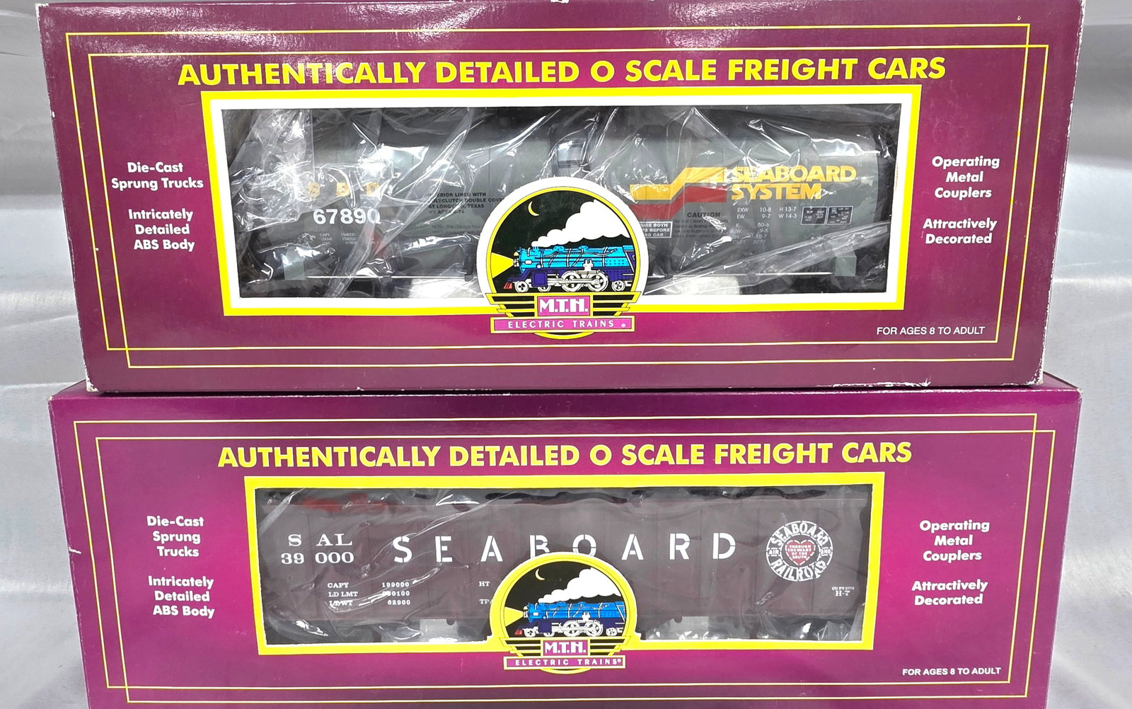 MTH Seaboard Tank # 4 Bay Hopper Car Lot (NIB) (1 of 2)