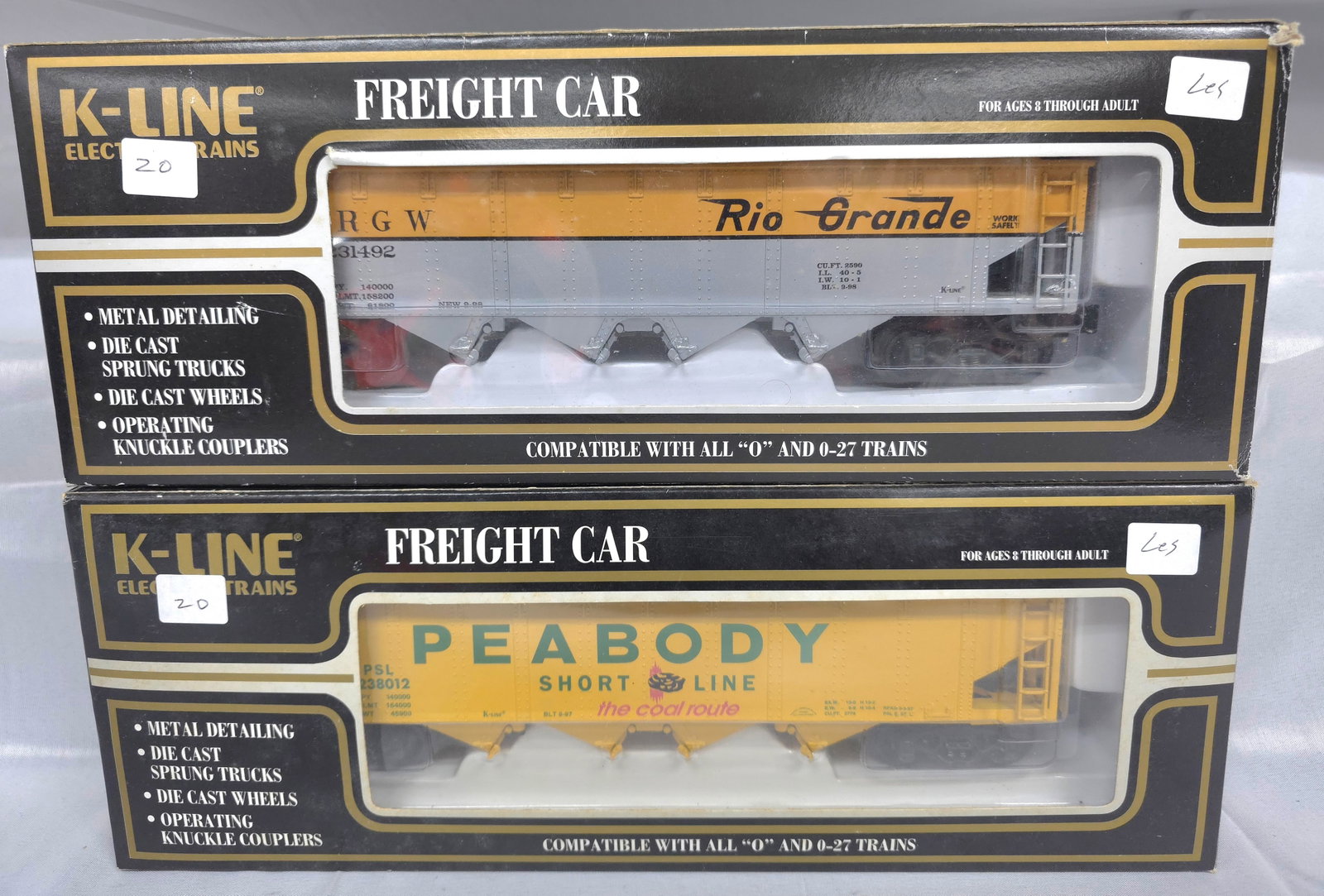 K-Line Diecast Scale Hopper Lot of 2 (NIB) C-10 (1 of 2)