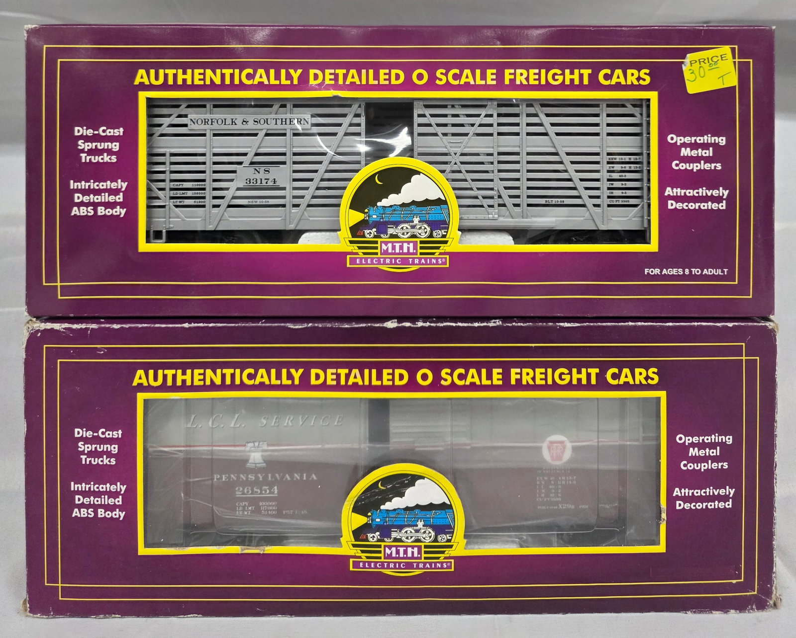 MTH NS Stock Car & Penn 40' AAR Box Car (1 of 2)