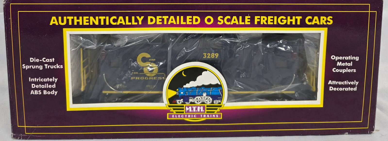 MTH C & O O-Scale Extended Vision Caboose: MTH MT-9102L Chesapeake & Ohio O-Scale Extended Vision Caboose in C-9 condition.