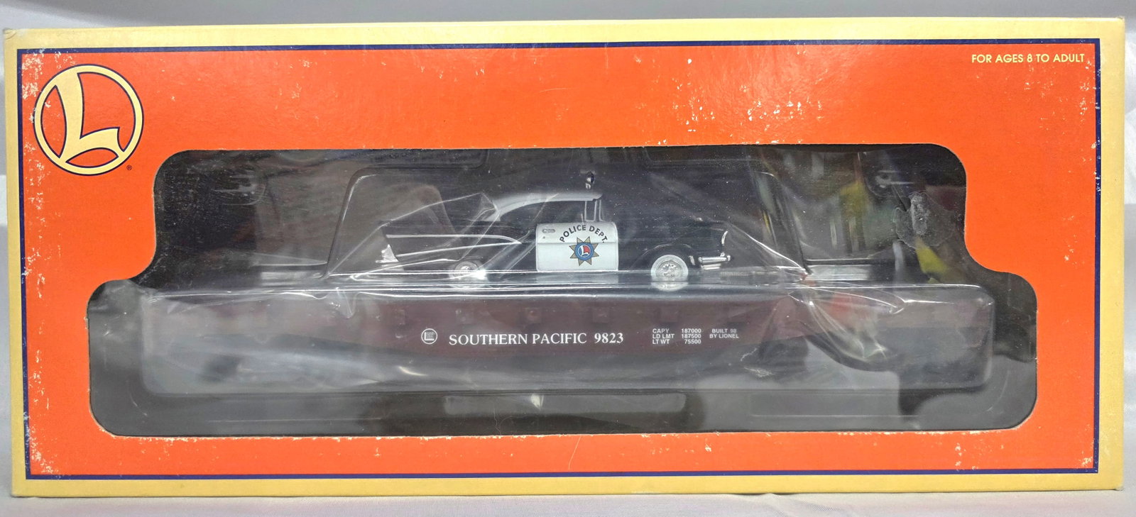 Lionel SP Flat Car with 57 Chevy Police Car (1 of 6)