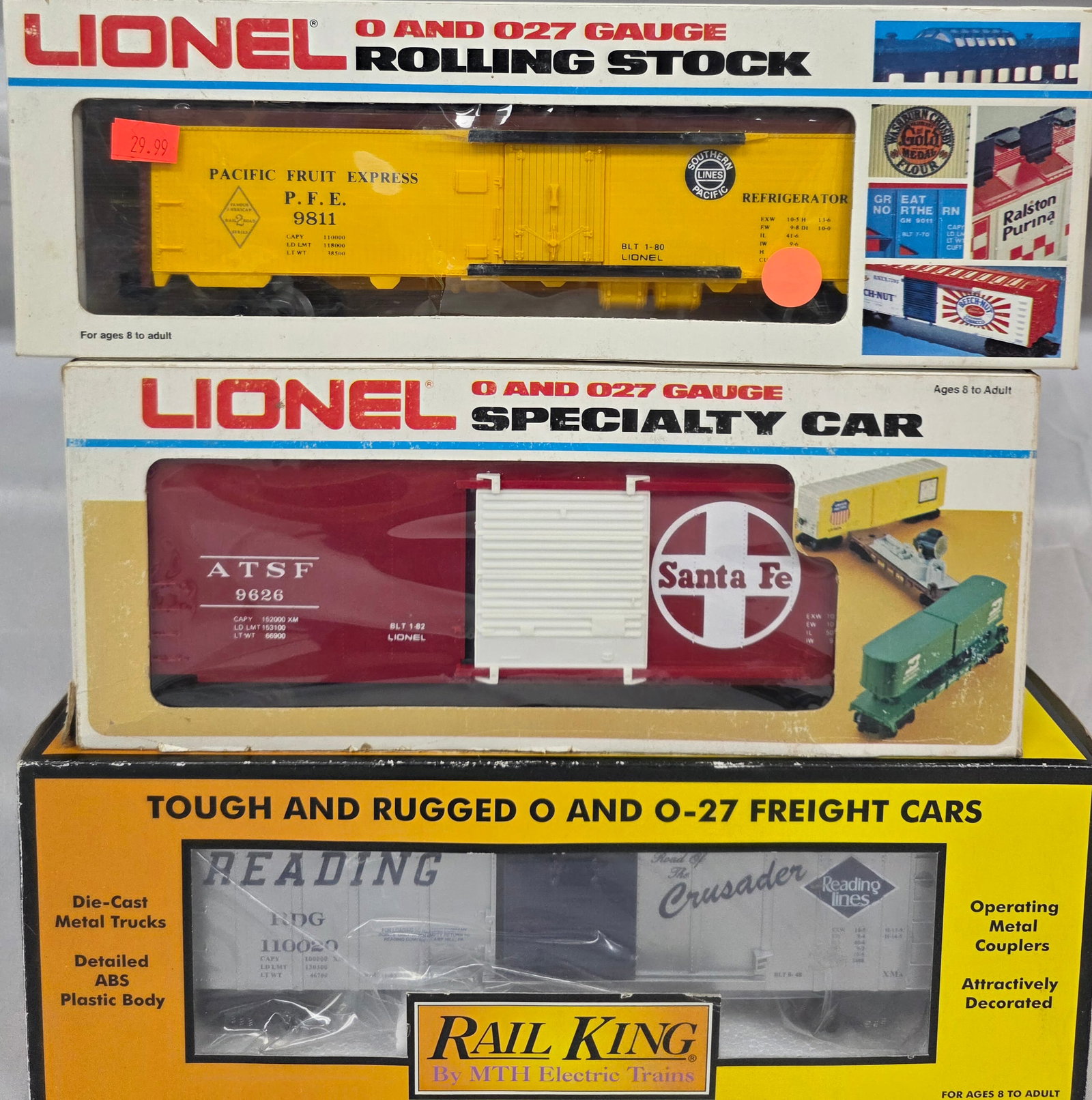 Lionel and RailKing Rolling Stock Lot of 3 (NIB) (1 of 2)