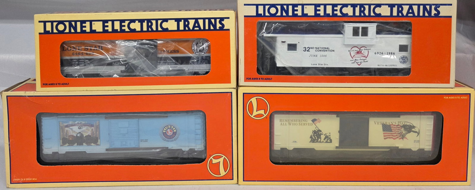Lionel Boxcar and Caboose Lot of 4 (NIB) (1 of 2)