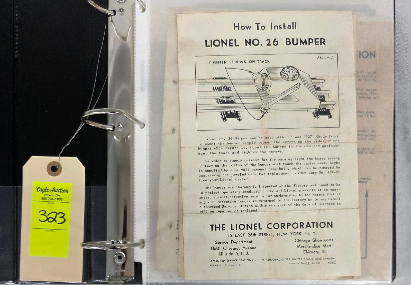Lionel Postwar Accessories Instruction Manuals Lot (1 of 9)