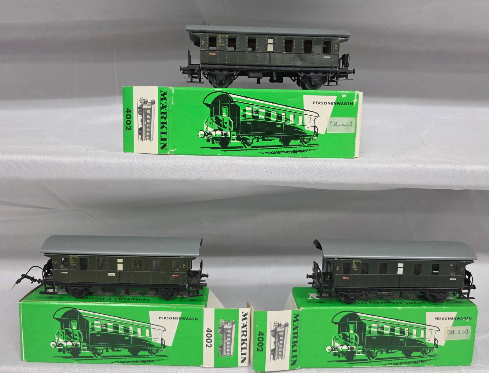 Marklin 4002 Passenger Car Lot of 3 (1 of 2)
