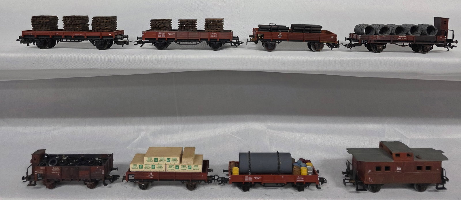 Marklin HO Prototype Flatcar & Caboose Lot of 8 (1 of 3)