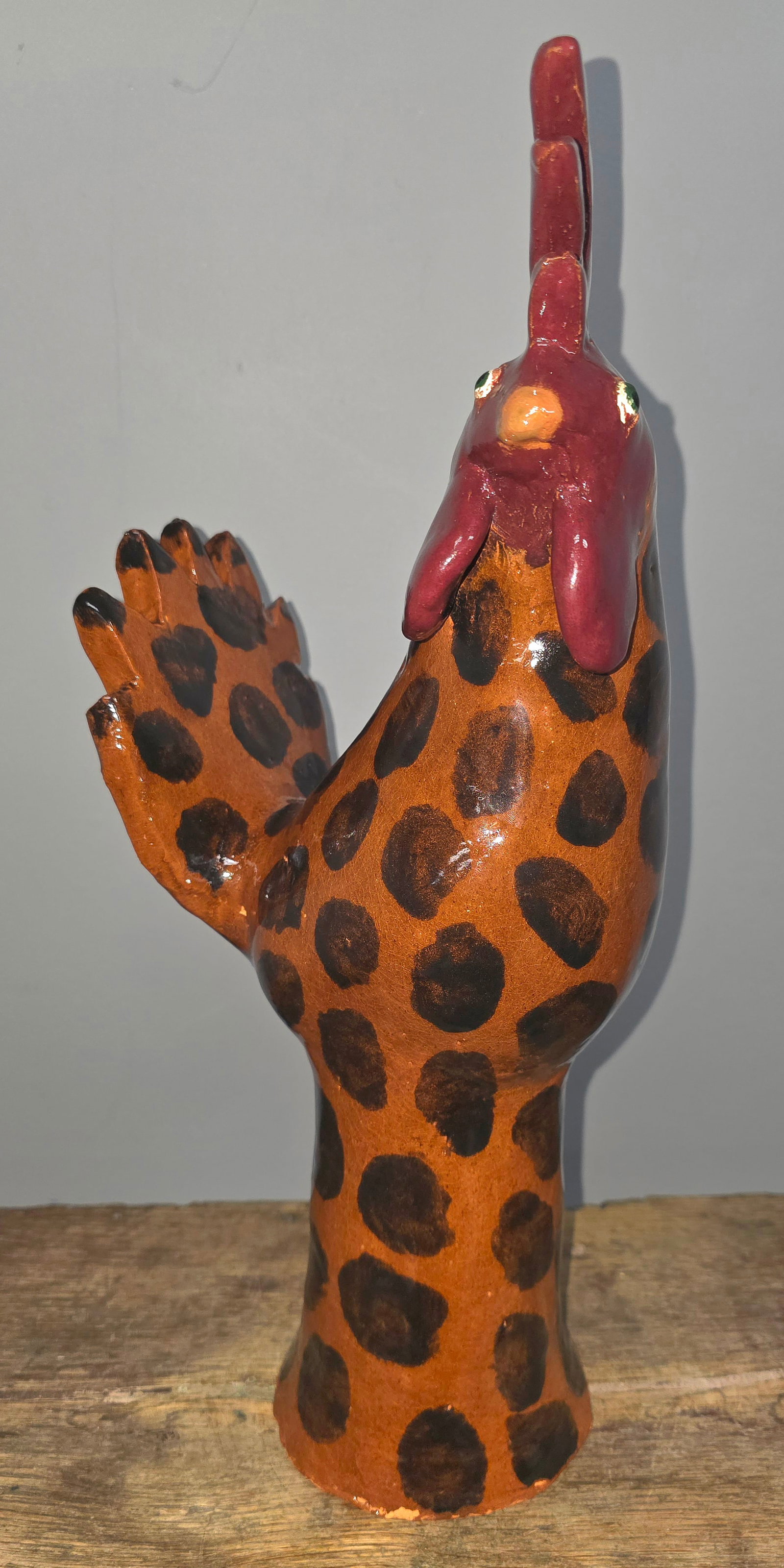 Larry Willson Folk Pottery Speckeled Rooster (1 of 3)