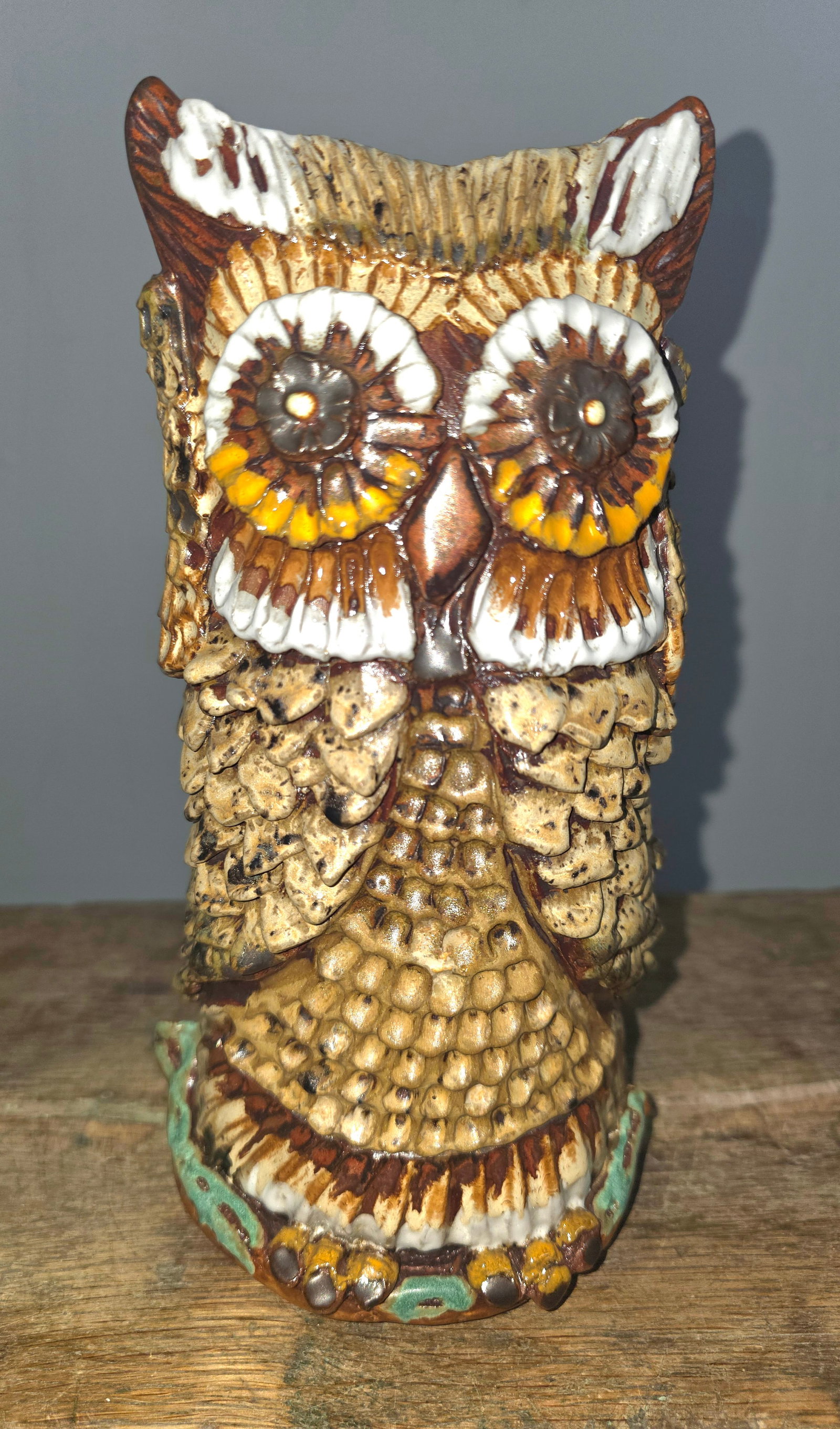 Stunning Copper Top Pottery Owl Figural (1 of 6)