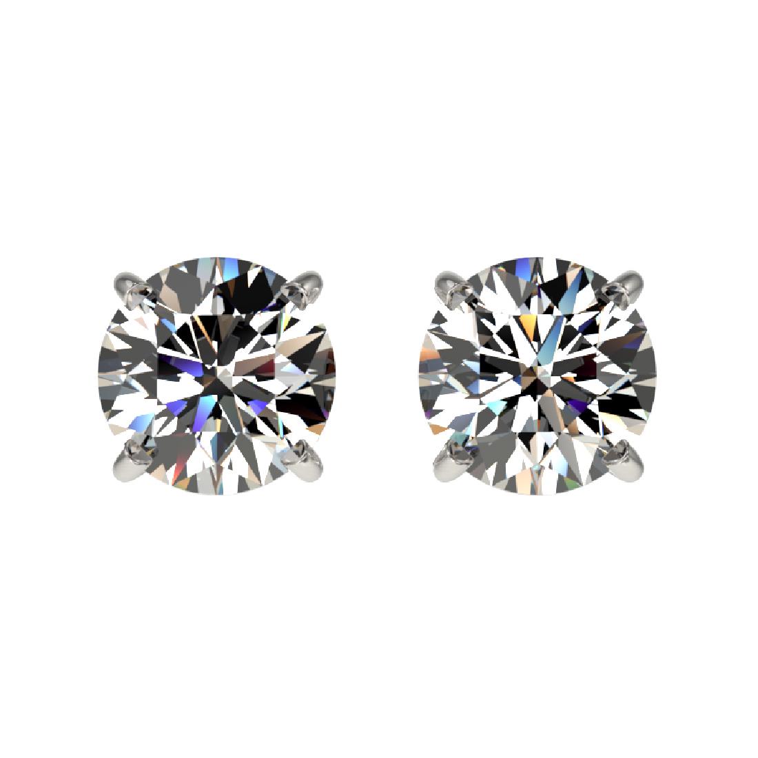 1.11 CTW Certified G-SI Quality Diamond Solitaire Stud: 36581-REF#-86F7V ---- 1.11 CTW Certified G-SI Quality Diamond Solitaire Stud Earring Gold Designer Brand Luxury Jewelry, made in the USA Retail Price: $4,750 Perfect factory sizing, Most rings at $20 