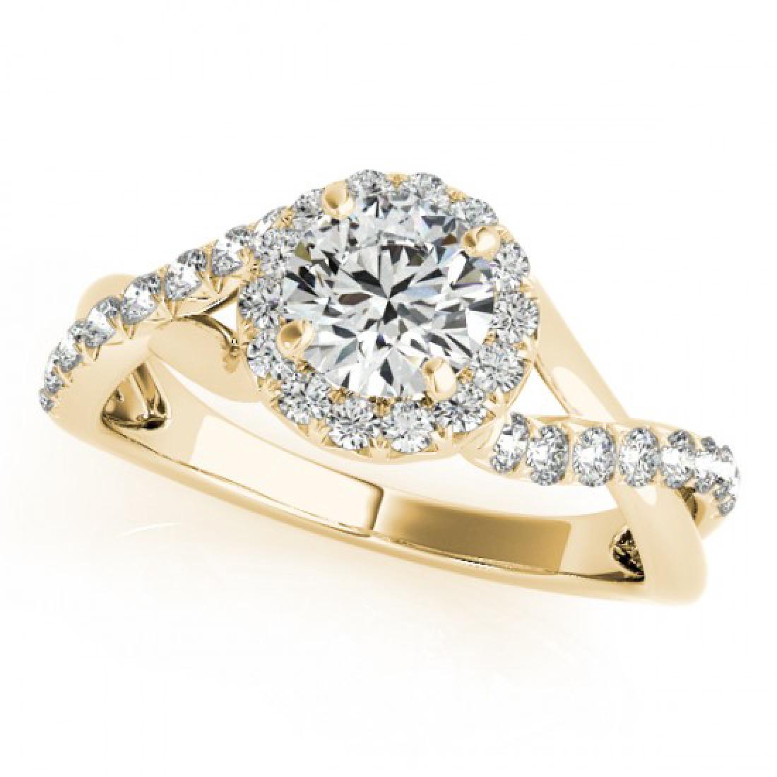 0.6 CTW Certified VS/SI Diamond Bridal Solitaire Halo: 26660-REF#-88Y7M ---- 0.6 CTW Certified VS/SI Diamond Bridal Solitaire Halo Ring 18K Yellow Gold Designer Brand Luxury Jewelry, made in the USA Retail Price: $4,900 Perfect factory sizing, Most rings 