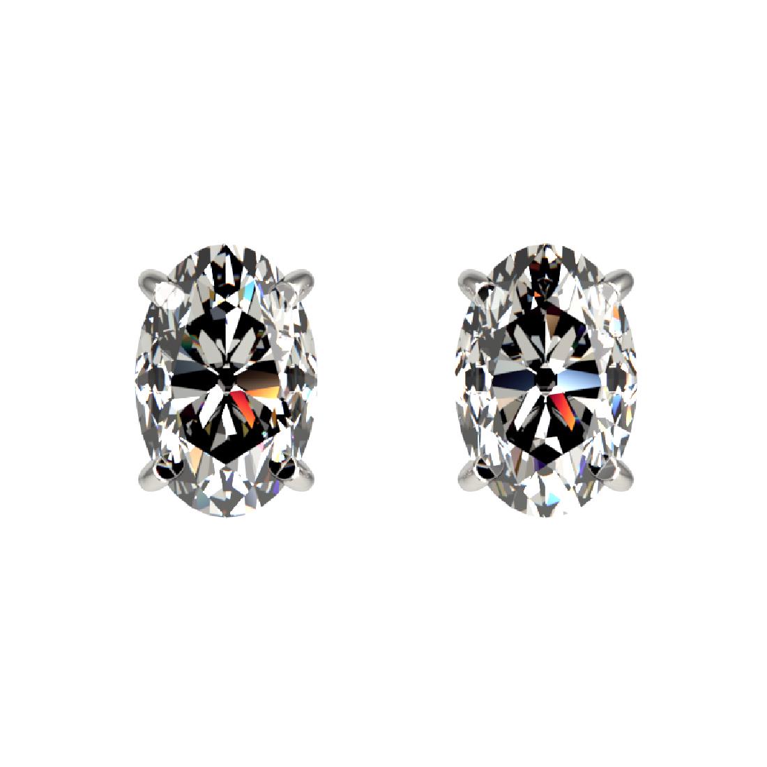 1 CTW Certified VS/SI Quality Oval Diamond Solitaire: 33060-REF#-140X4T ---- 1 CTW Certified VS/SI Quality Oval Diamond Solitaire Stud Earring Gold Designer Brand Luxury Jewelry, made in the USA Retail Price: $6,950 Perfect factory sizing, Most rings at 