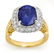 5.40 ctw Tanzanite & Diamond Ring 14K 2-Tone Gold -