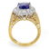 5.40 ctw Tanzanite & Diamond Ring 14K 2-Tone Gold - - 2
