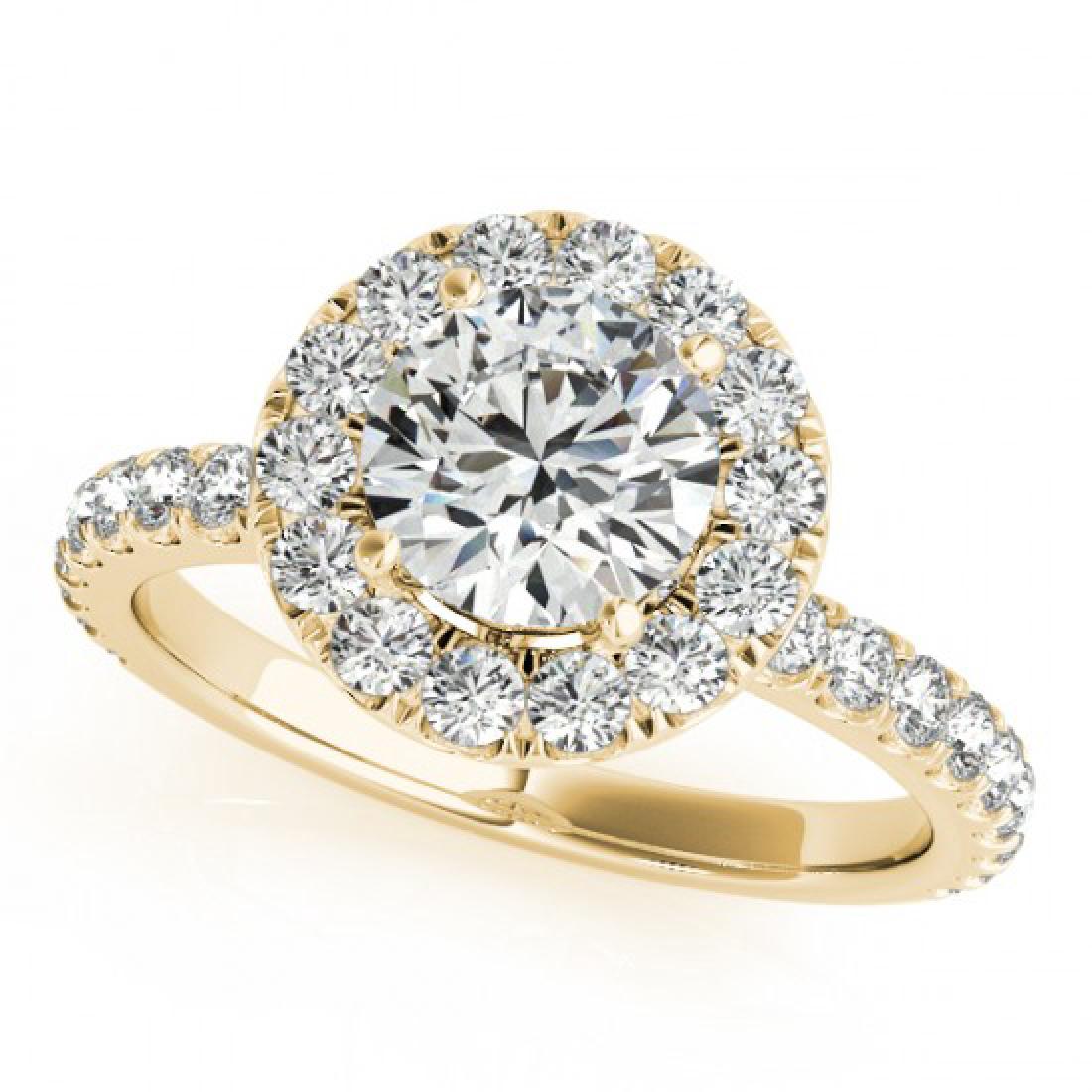 2 CTW Certified VS/SI Diamond Bridal Solitaire Halo: 26304-REF#-525K3W ---- 2 CTW Certified VS/SI Diamond Bridal Solitaire Halo Ring 18K Yellow Gold Gold Designer Brand Luxury Jewelry, made in the USA Retail Price: $26,000 Perfect factory sizing, Most r