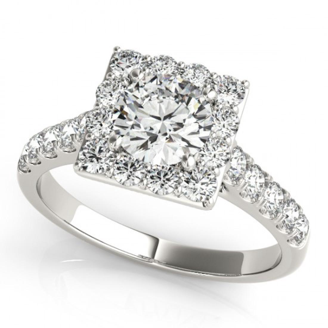 2.5 CTW Certified VS/SI Diamond Bridal Solitaire Halo: 26835-REF#-635M3R ---- 2.5 CTW Certified VS/SI Diamond Bridal Solitaire Halo Ring 18K White Gold Gold Designer Brand Luxury Jewelry, made in the USA Retail Price: $39,950 Perfect factory sizing, Most 