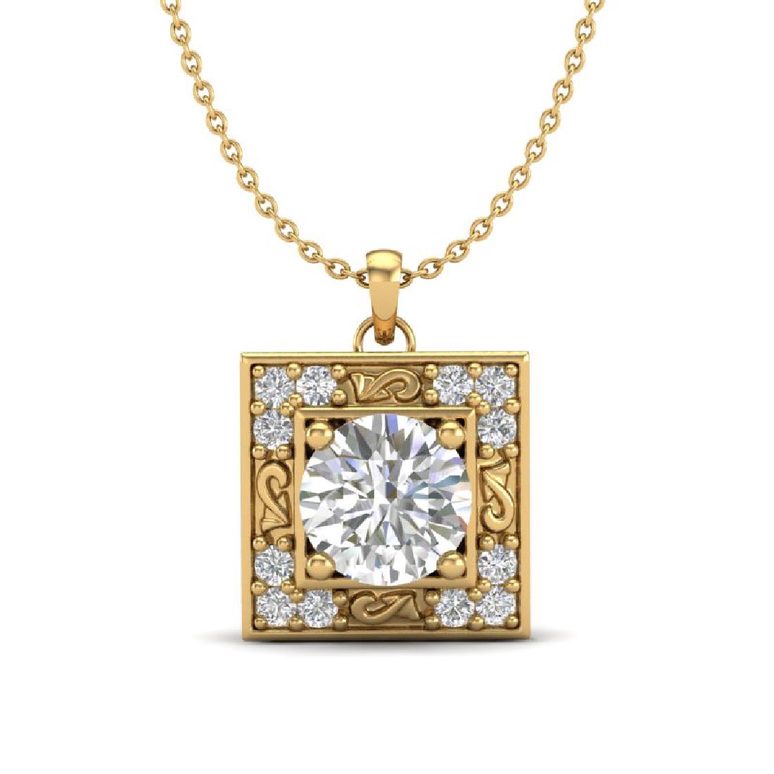 1.02 CTW VS/SI DIAMOND SOLITAIRE ART DECO NECKLACE 18K: 37273-REF#-200G2N ---- 1.02 CTW VS/SI DIAMOND SOLITAIRE ART DECO NECKLACE 18K Gold Designer Brand Luxury Jewelry, made in the USA Retail Price: $12,100 Perfect factory sizing, Most rings at $20 per si