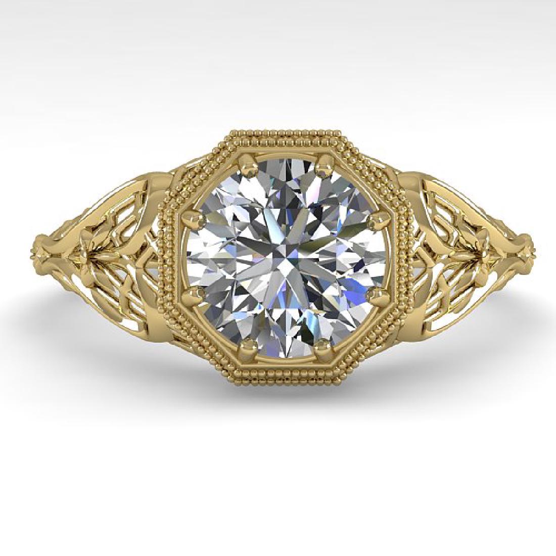1.50 CTW VS/SI DIAMOND SOLITAIRE ENGAGMENT RING 18K: 36049-REF#-547H7M ---- 1.50 CTW VS/SI DIAMOND SOLITAIRE ENGAGMENT RING 18K DECO SIZE 7 Gold Designer Brand Luxury Jewelry, made in the USA Retail Price: $36,500 Perfect factory sizing, Most rings at $