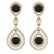 3.62 CTW Certified Black VS Diamond Earring 18K Gold -