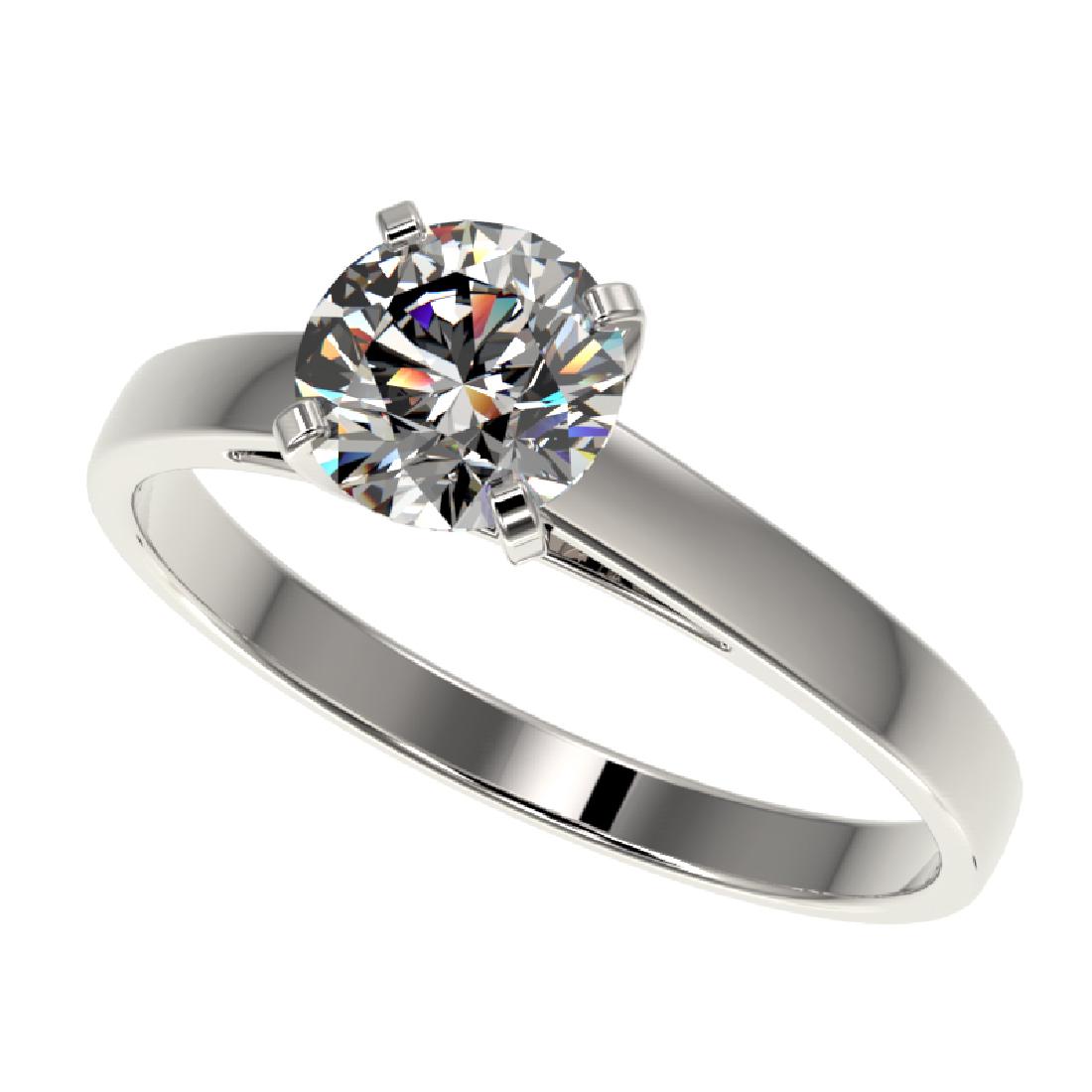 1.01 CTW Certified H-SI/I Quality Diamond Solitaire: 36501 - REF-140Y2X ---- 1.01 CTW Certified H-SI/I Quality Diamond Solitaire Engagement Ring Gold ---- Luxury Designer Brand Ring Appraised at $7,700 Certificate Number US36501 10k White gold, Ring Siz