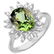 3.40 CTW Green Tourmaline & Diamond Ring 14K White Gold