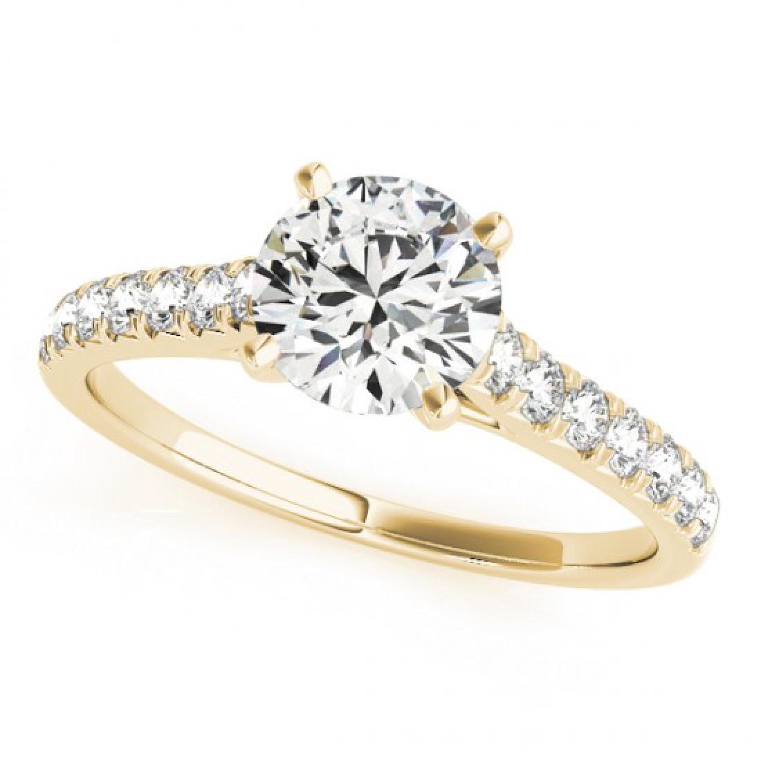 1.23 CTW Certified VS/SI Diamond Solitaire Ring 18K: 27590 - REF-204W9H ---- 1.23 CTW Certified VS/SI Diamond Solitaire Ring 18K Yellow Gold ---- Luxury Designer Brand Ring Appraised at $11,250 Certificate Number US27590 18k Yellow gold, Ring Size is 7,
