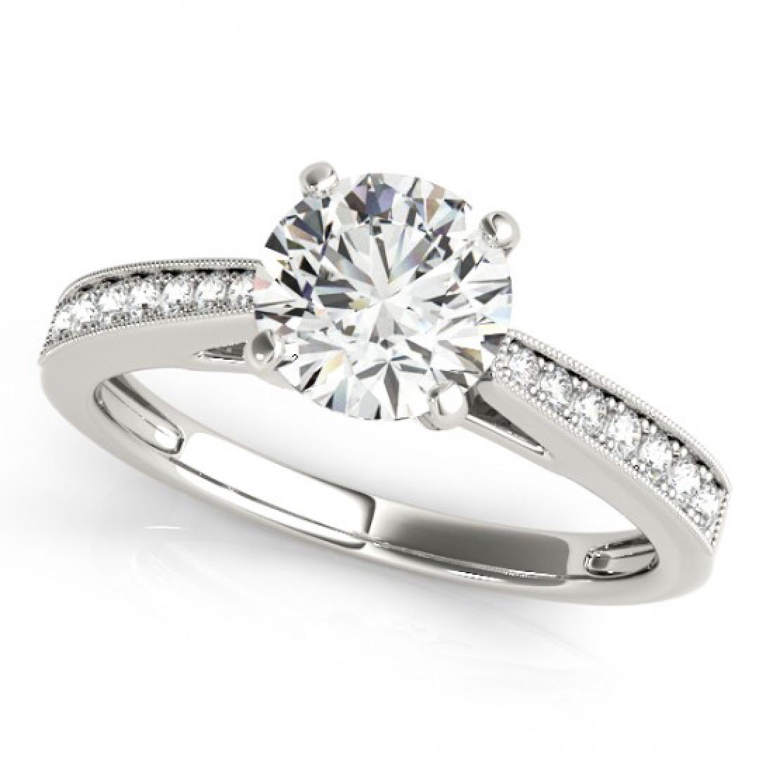 0.92 CTW Certified VS/SI Diamond Solitaire Ring 18K: 27627 - REF-180F2M ---- 0.92 CTW Certified VS/SI Diamond Solitaire Ring 18K White Gold ---- Luxury Designer Brand Ring Appraised at $9,900 Certificate Number US27627 18k White gold, Ring Size is 7, Ri